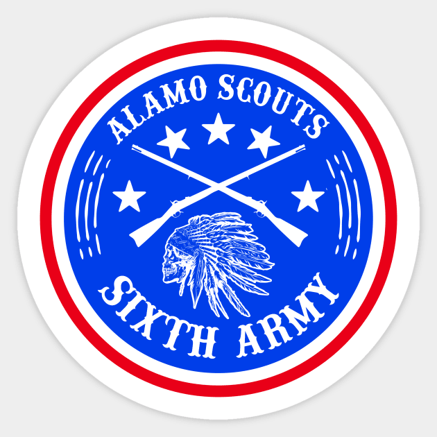 ALAMO SCOUTS 6TH ARMY LOGO DESIGN Sticker by theanomalius_merch